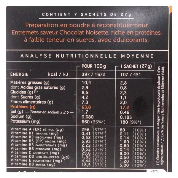 Protifast High Protein Chocolate Hazelnut Entremet 7 sachets