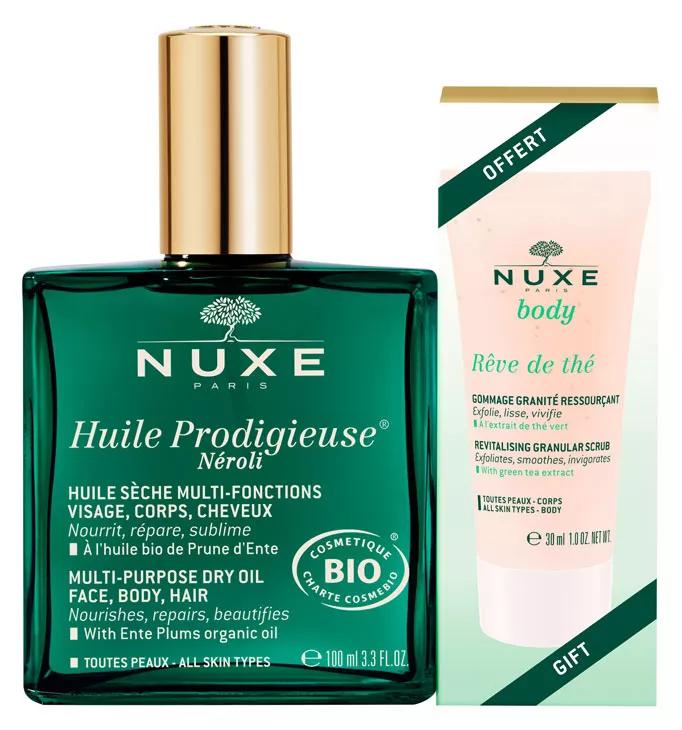 Nuxe Huile Prodigieuse Néroli 100 ml + GIFT Revitalisierendes Peeling Rêve de Thé 30 ml