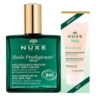 Nuxe Huile Prodigieuse Néroli 100 ml + GIFT Revitalisierendes Peeling Rêve de Thé 30 ml