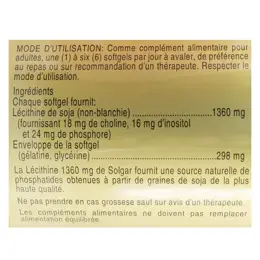 Solgar Lécithine 1360mg 100 gélules