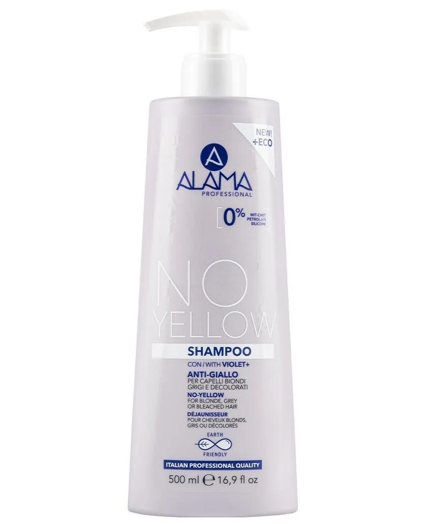 Alama No-Yellow Shampoo Anti-Giallo per Capelli Biondi, Grigi e Danneggiati 500 ml