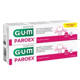 Gum Dentifrice Paroex Gencives Lot de 2 x 75ml