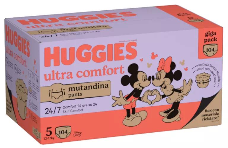 Huggies Ultra Comforto Fralda Braguita Disney Tamanho 5 (12-17 kg) 104 uni
