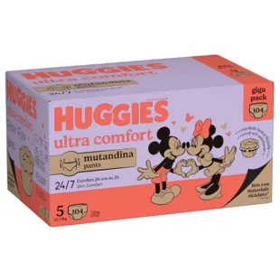 Huggies Ultra Comfort Pañales Braguita Disney Talla 5 (12-17 kg) 104 Uds