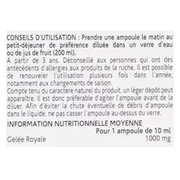 Arkopharma Arkoroyal Trésor de la Ruche Gelée Royale 1000mg Bio 20 ampoules