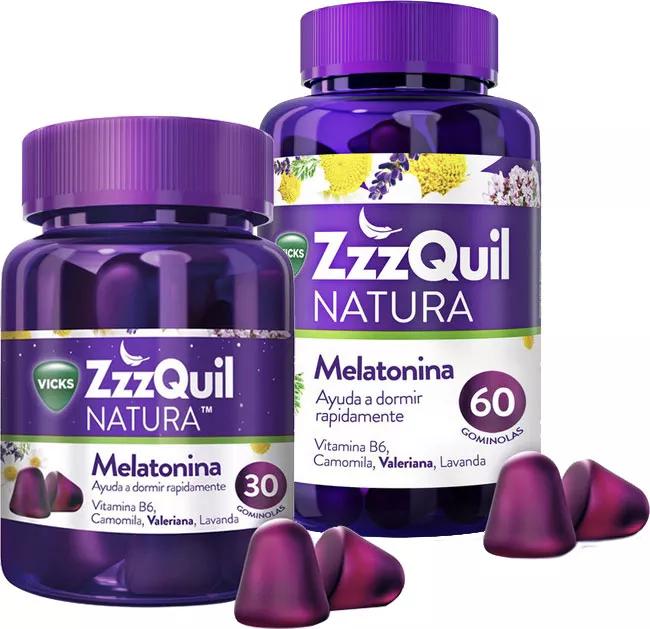 ZzzQuil NATURA Melatonina 1mg 60 + 30 Gummies