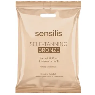 Sensilis Self-Tanning Face Wipes Dark Tone 6 pcs