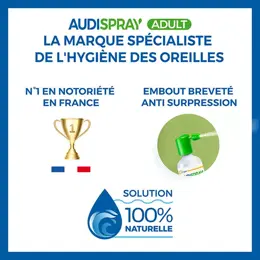 Audispray Adult Hygiène Régulière de l'Oreille Lot de 2 x 50ml