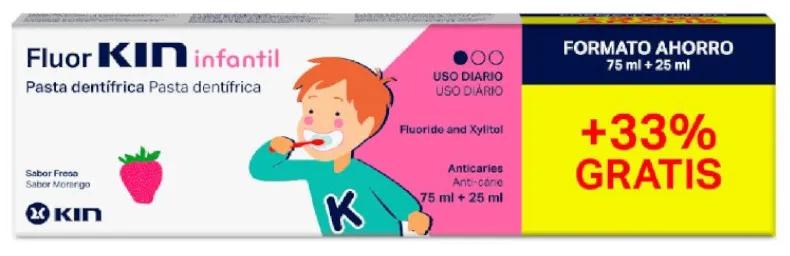 Kin Dentifrice Fluor Enfant Saveur Fraise 75 ml