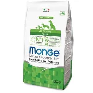 Monge Coniglio Riso E Patate Cibo Secco Per Cani Adulti Sacco 12 Kg