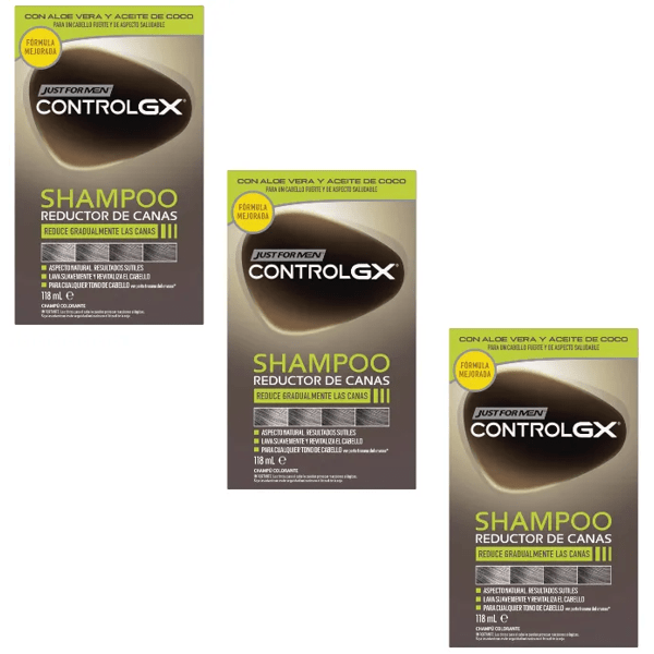 Just For Men Control GX Graureduzierendes Shampoo 3x118 ml