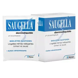 Saugella Dermoliquide Lingette Intime Nettoyante 10 unités