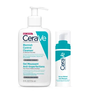 Set anti-imperfezioni CeraVe: Gel detergente anti-acne 236 ml + Siero al retinolo 30 ml