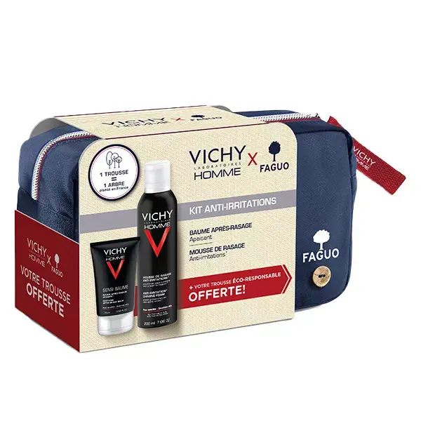 Vichy Homme Kit Anti Irritaciones Estuche Sensi Bálsamo 75ml + Espuma de Afeitar 200ml