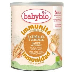 Babybio Immunity Cereal 5 Cereals +6m 220 gr
