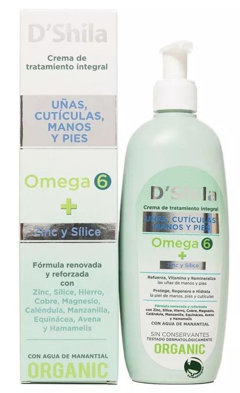 D'Shila Oméga 6 Crème Mains, Ongles, Cuticules et Pieds 250ml