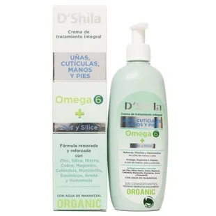 Shila Creme para Mãos, Unhas, Cutículas e Pés Omega 6 D&#39;250 ml