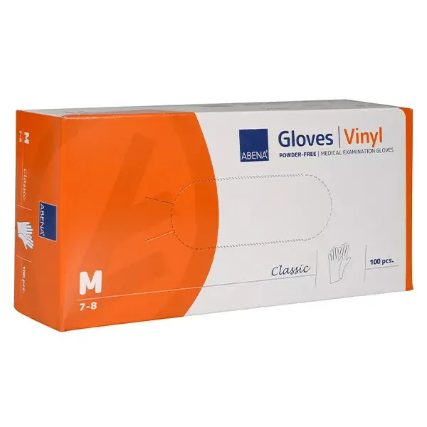 Abena Powder-free Vinyl Gloves Size M 100 units