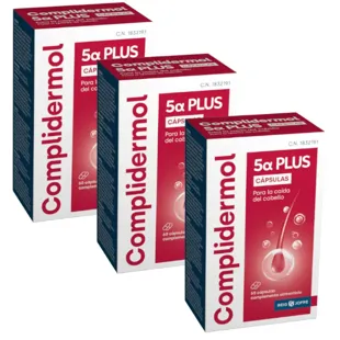 Complidermol 5 Alfa Plus 3x60 Cápsulas Antiqueda de Cabelo