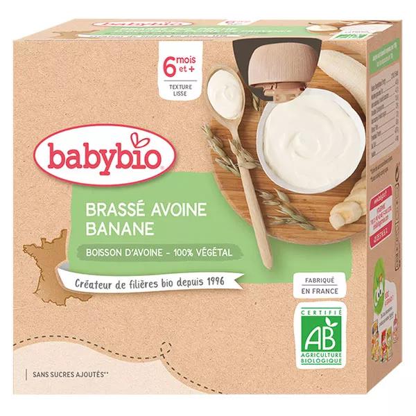 Babybio Bevanda a Base di Latte Avena Banana dai 6 mesi 4 x 85g