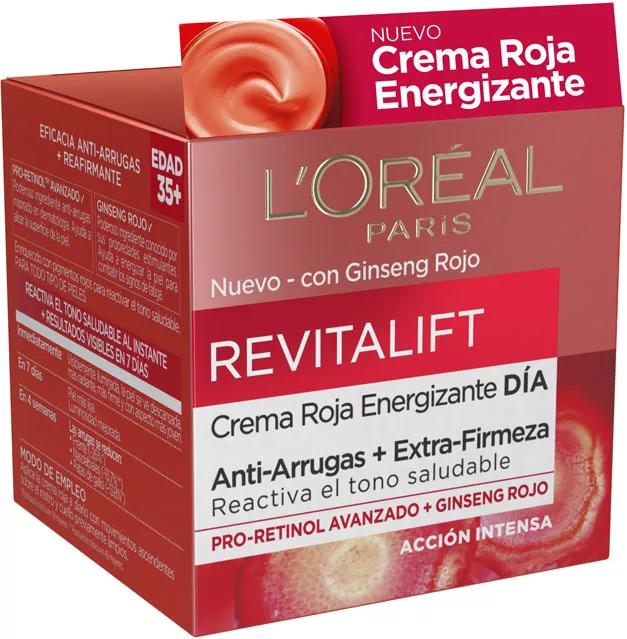 L'Oréal Paris Revitalift Creme de dia Energizante  vermelho50 ml