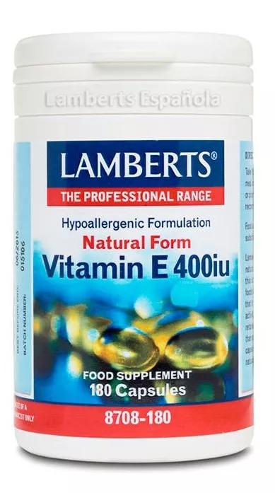 Lamberts Vitamina E Natural 400UI 180 Comprimidos