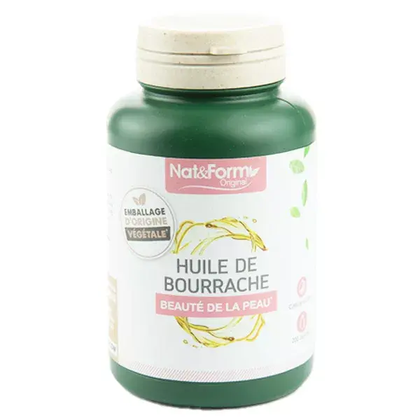 Nat & Form Original Huile Bourrache Vitamine E 200 capsules