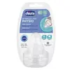 Chicco Accessoires Biberons Tétine Physiologique Anti-Coliques Débit Repas +6m Lot de 2