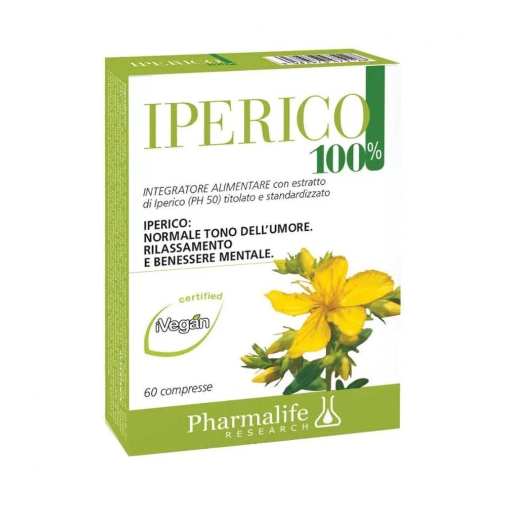 Pharmalife Iperico 100% Integratore per Benessere Mentale e Rilassamento 60 Compresse