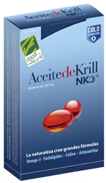 100% Natural Óleo de Krill NKO Original 40 Cápsulas