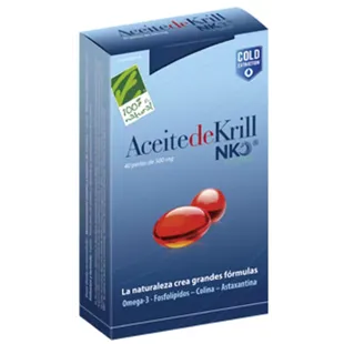 100% Natural Aceite de Krill NKO Original 40 Perlas