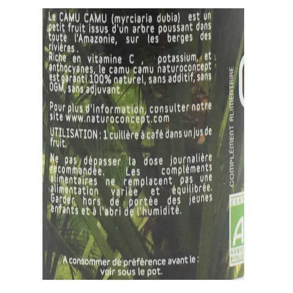 Naturo Concept Piante d'Amazzonia Polvere di Camu Camu Bio 100g