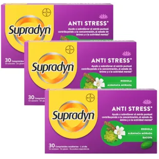 Supradyn Anti Stress Concentração e Memória 3x30 Comprimidos FORMATO ECONÓMICO