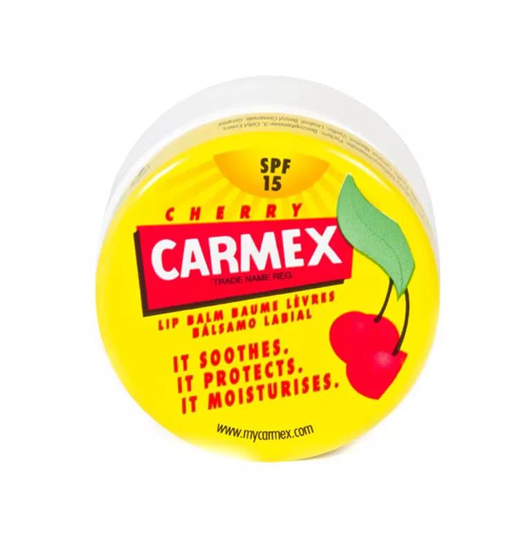 Carmex Cherry feuchtigkeitsspendender Lippenbalsam SPF15, Glas 7,5 g