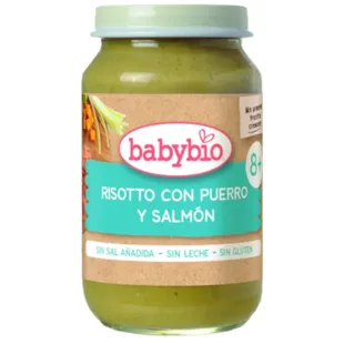 Babybio Jar My first Bits of Leek Risotto with Salmon +8m 200 gr