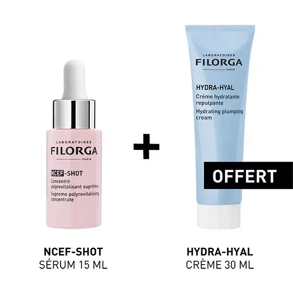 Filorga Duo Ncef-Shot Sérum 15ml + Hydra-Hyal Crème 30ml Offerte