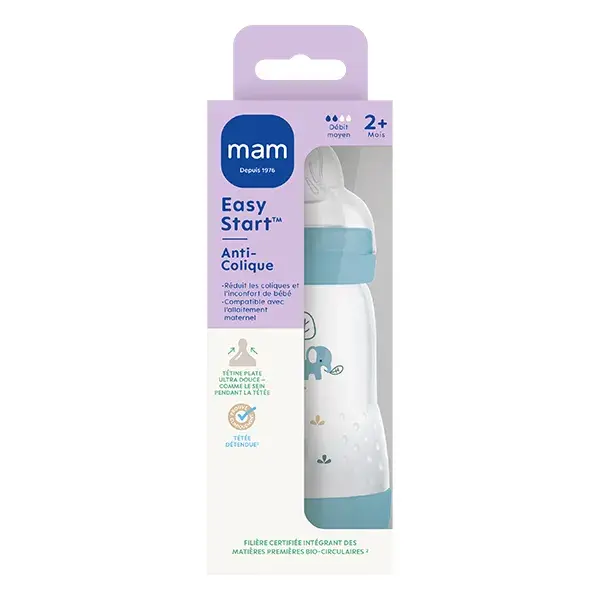 Mam Biberon Easy Start / Anti-Colique Océan Tétine Débit 2 260ml