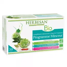 Herbesan Programme Minceur Bio 30 ampoules 15ml