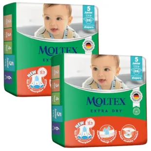 Moltex Extra Dry Junior Diapers T5 (11-16 Kg) 2x26 units