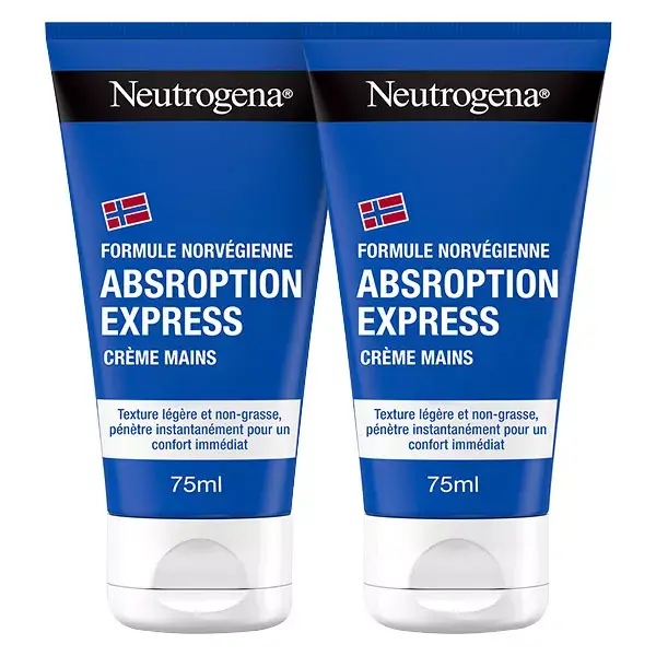 Neutrogena crema mani luce Texture assorbimento Express confezione 2x75ml