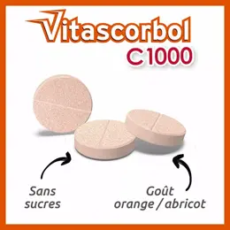 Vitascorbol Vitamine C 1000mg 20 comprimés effervescents