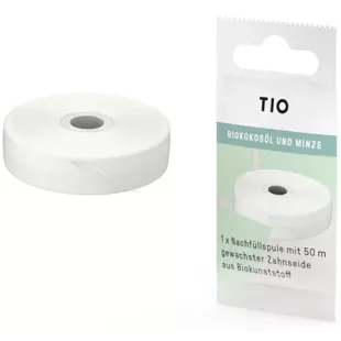 TIO Nachfüllpackung Vegane Zahnseide mit Kokosöl 50 m