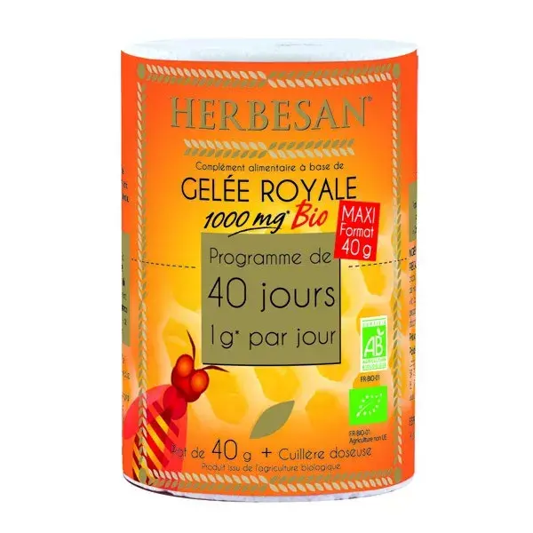 Herbesan Gelée Royale Bio Pot de 40g