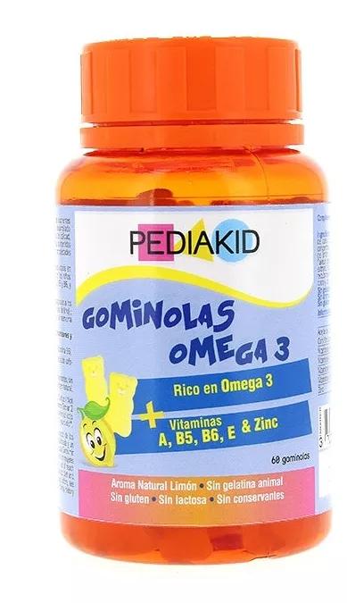 Citron de saveur PEDIAKID Gummies oméga 3 8 Gr