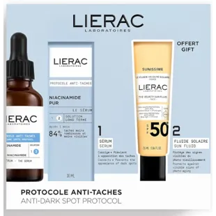 Lierac Anti-Flecken-Serum 30 ml + Samtiges Sonnenfluid LSF 50+ 25 ml