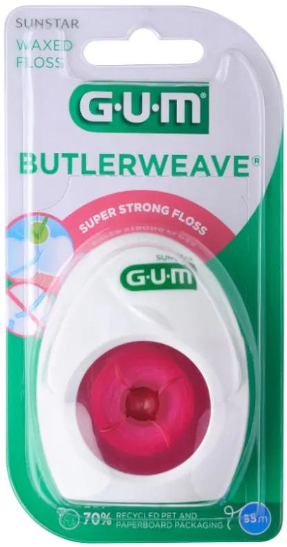 Gum Zahnseide Buttler Weave mit Wachs 55m