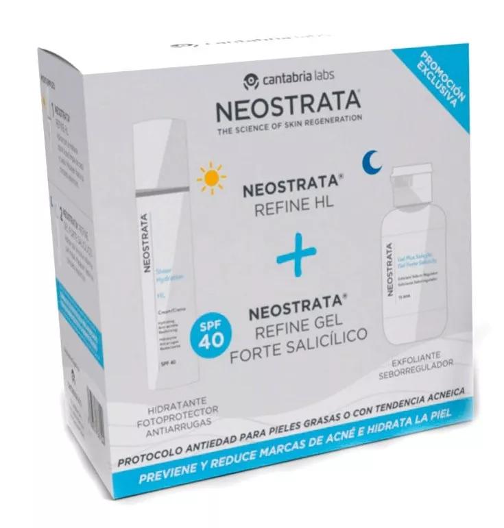 Neostrata Refine Hidratante Anti-rugas SPF40 50ml + gel Forte Salicílico 100ml