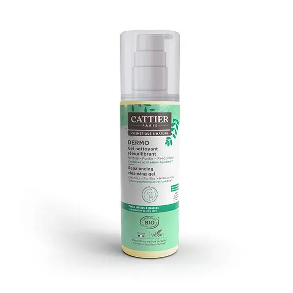 Cattier Gel Nettoyant Rééquilibrant Peaux Mixtes à Grasses 200ml