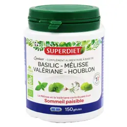 Superdiet Quatuor Sommeil Paisible Bio 150 gélules