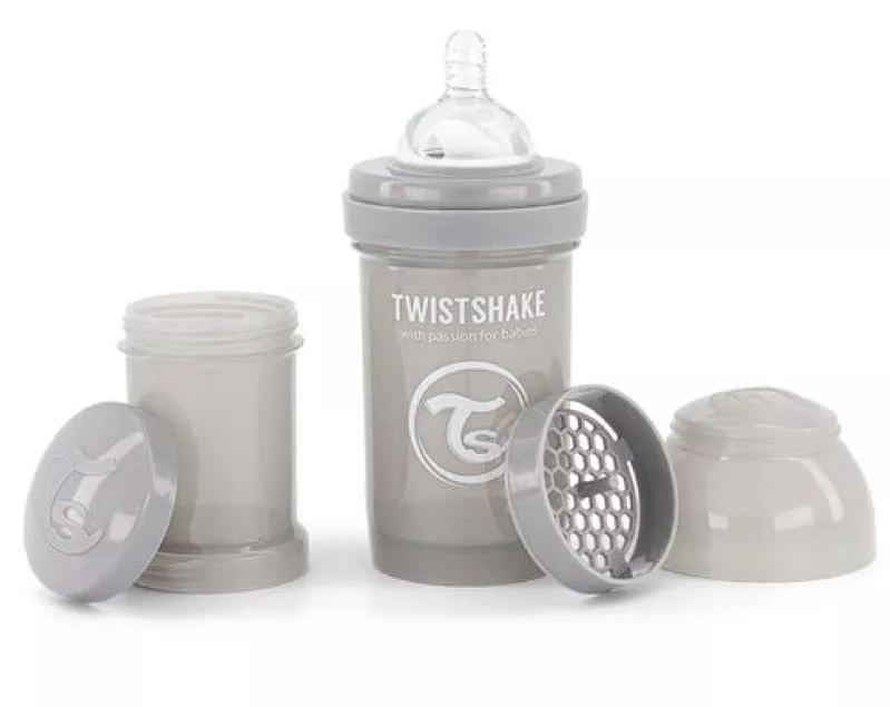 Twistshake Biberon Anti-Colique 180 ml Gris